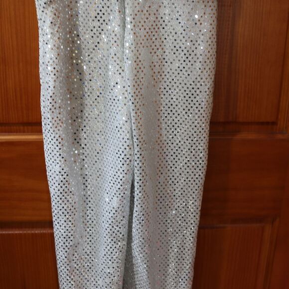 JoJo Siwa Silver Sequin Jumpsuit with Pink and Blue Accents - Picture 7 of 15